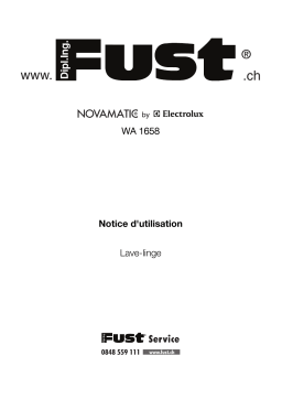 Novamatic WA1658 Manuel utilisateur