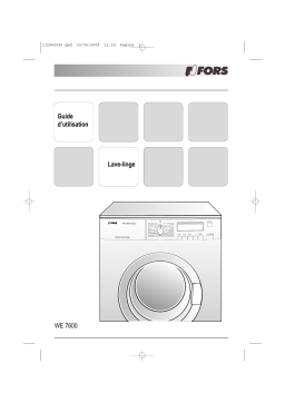 FORS WE7600 Manuel utilisateur