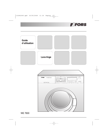 FORS WE7600 Manuel utilisateur | Fixfr