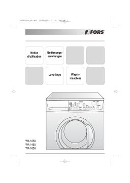 FORS WA1650 Manuel utilisateur