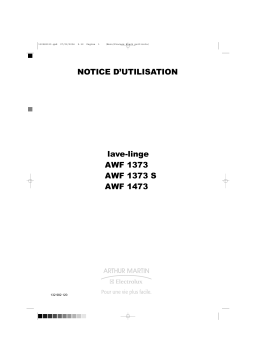 ARTHUR MARTIN ELECTROLUX AWF1473 Manuel utilisateur