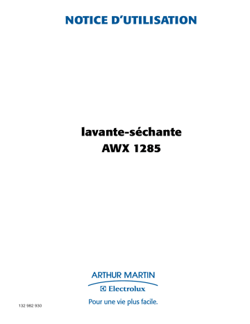 ARTHUR MARTIN ELECTROLUX AWX1285 Manuel utilisateur | Fixfr