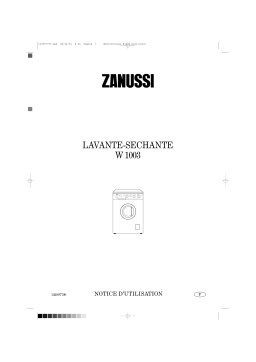 Zanussi W1003 Manuel utilisateur