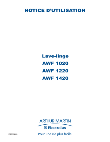 AWF1020 | AWF1420 | ARTHUR MARTIN ELECTROLUX AWF1220 Manuel utilisateur | Fixfr