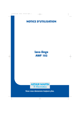 ARTHUR MARTIN ELECTROLUX AWF102 Manuel utilisateur