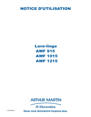 AWF1015 | AWF915C | AWF915 | ARTHUR MARTIN ELECTROLUX AWF1215 Manuel utilisateur | Fixfr