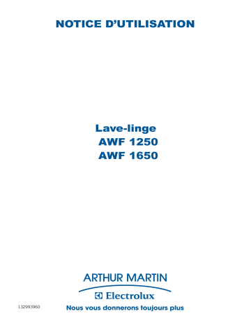 ARTHUR MARTIN ELECTROLUX AWF1450 Manuel utilisateur | Fixfr
