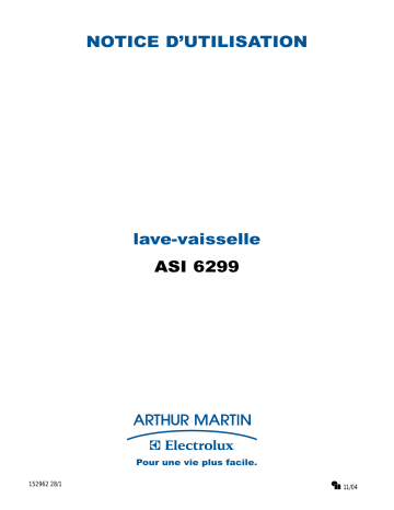 ASI6299N | ARTHUR MARTIN ELECTROLUX ASI6299X Manuel utilisateur | Fixfr