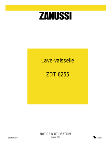 Zanussi ZDT6255 Manuel utilisateur | Fixfr