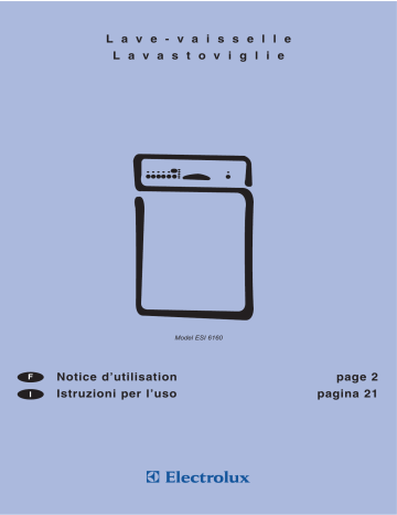 ESI6160B | ESI6160X | Electrolux ELU ESI6160K CH Manuel utilisateur | Fixfr