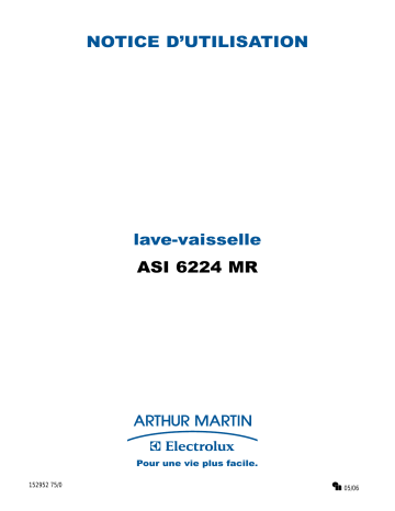 ARTHUR MARTIN ELECTROLUX ASI6224MR Manuel utilisateur | Fixfr