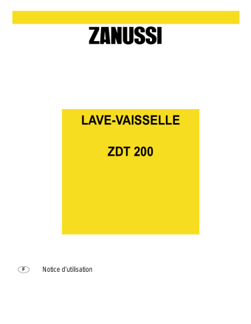 Zanussi ZDT200 Manuel utilisateur | Fixfr