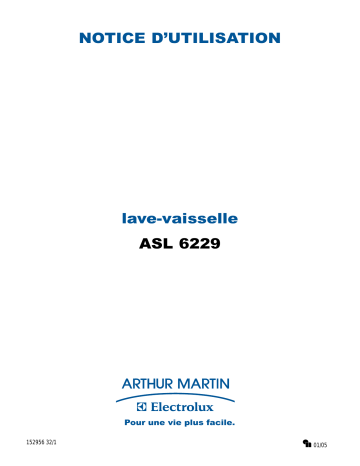 ARTHUR MARTIN ELECTROLUX ASL6229SC Manuel utilisateur | Fixfr