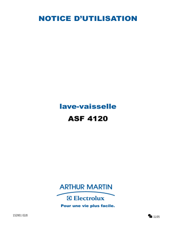 ARTHUR MARTIN ELECTROLUX ASF4120 Manuel utilisateur | Fixfr