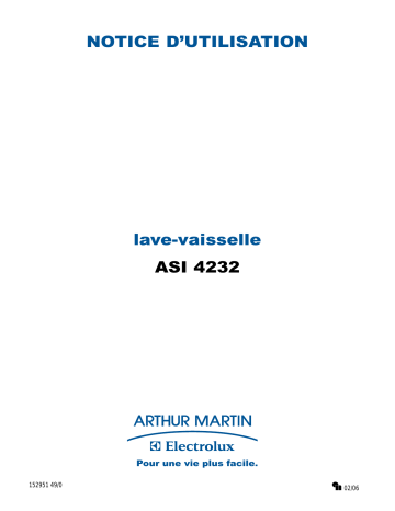 ASI4232W | ASI4232N | ARTHUR MARTIN ELECTROLUX ASI4232X Manuel utilisateur | Fixfr