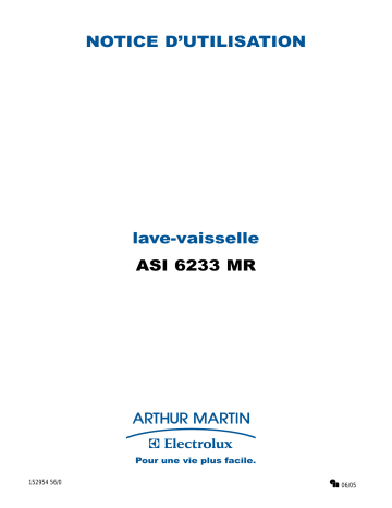 ARTHUR MARTIN ELECTROLUX ASI6233MR Manuel utilisateur | Fixfr
