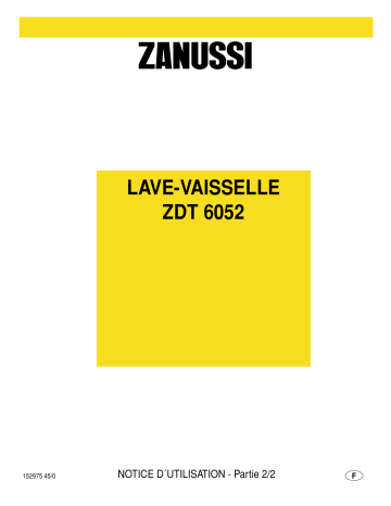 Zanussi ZDT6052 Manuel utilisateur | Fixfr