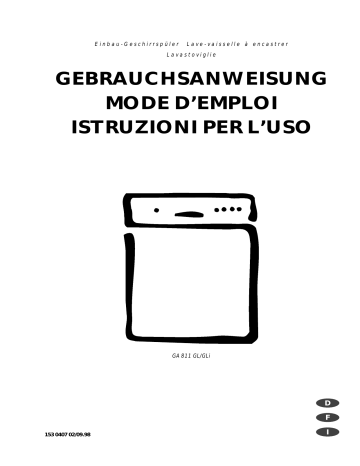 GA811GLI | Electrolux GA811GL Manuel utilisateur | Fixfr