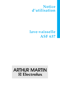 ARTHUR MARTIN ELECTROLUX ASF637 Manuel utilisateur