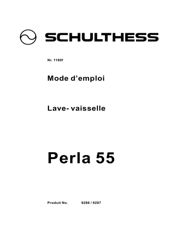 PERLA 55 BR | Schulthess PERLA 55 WS Manuel utilisateur | Fixfr