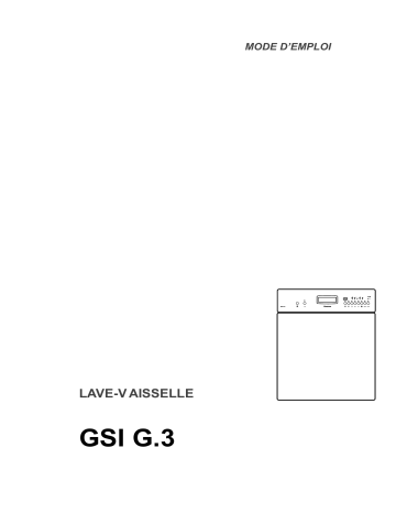 GSI G.3 WS | GSI G.3 SW | Therma GSI G.3 INOX Manuel utilisateur | Fixfr