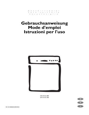 GA55GL200SW | GA55GL200CN | GA55GLI200SW | GA55GLI200WS | GA55GLI200CN | GA55GLI200AL | GA55GL200BR | Electrolux GA55GL200WS Manuel utilisateur | Fixfr