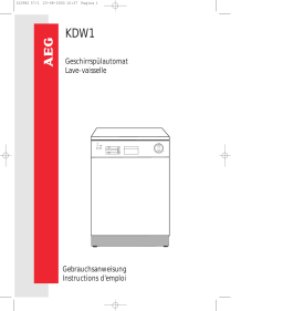 AEG KDW1 Manuel utilisateur