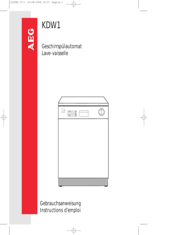 AEG KDW1 Manuel utilisateur | Fixfr