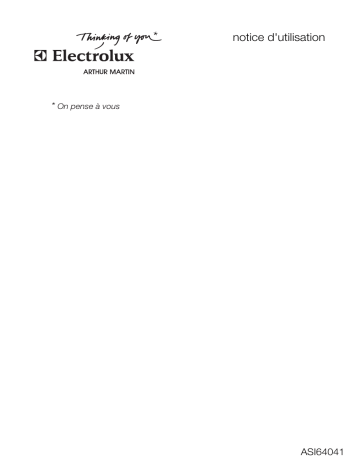 ARTHUR MARTIN ELECTROLUX ASI64041X Manuel utilisateur | Fixfr