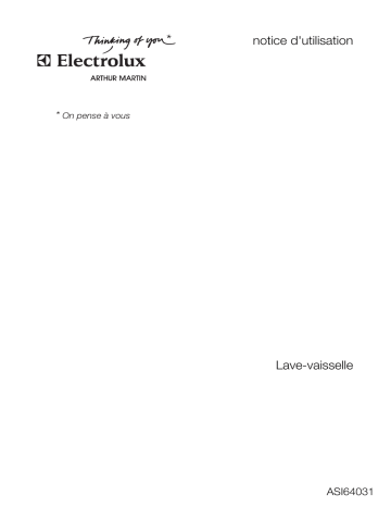 ARTHUR MARTIN ELECTROLUX ASI64031X Manuel utilisateur | Fixfr