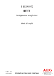 AEG S 65348 KG R&eacute;frig&eacute;rateur Cong&eacute;lateur : Assistance IA et PDF