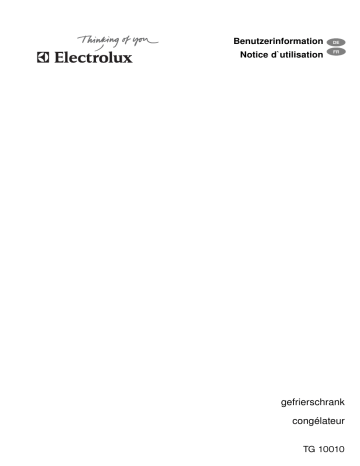 Electrolux TG10010 Manuel utilisateur | Fixfr