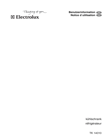 Electrolux TK14010 Manuel utilisateur | Fixfr