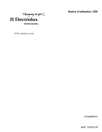 ARTHUR MARTIN ELECTROLUX AUF10003W Manuel utilisateur | Fixfr