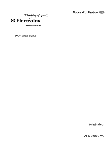ARTHUR MARTIN ELECTROLUX ARC24000W8 Manuel utilisateur | Fixfr