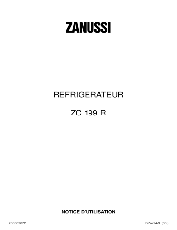 Zanussi ZC 199 R Manuel utilisateur | Fixfr