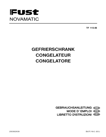 Novamatic TF 115-IB Manuel utilisateur | Fixfr