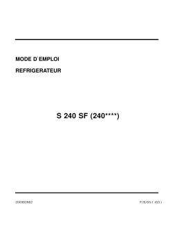 Selecline S 240 SF Manuel utilisateur