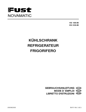 Novamatic KS 188-IB Manuel utilisateur | Fixfr
