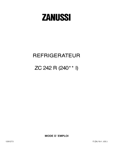 Zanussi ZC 242 R Manuel utilisateur | Fixfr