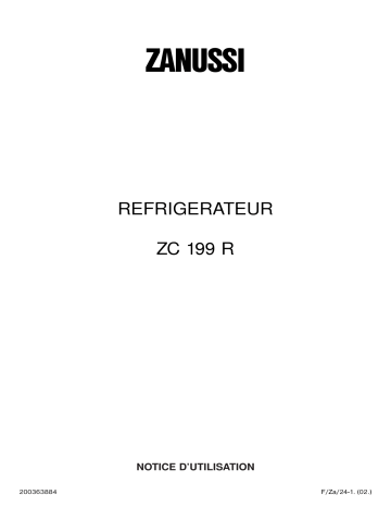 Zanussi ZC 199 R Manuel utilisateur | Fixfr