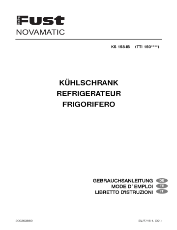 Novamatic KS 158-IB Manuel utilisateur | Fixfr