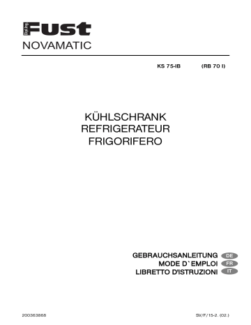 Novamatic KS 75-IB Manuel utilisateur | Fixfr