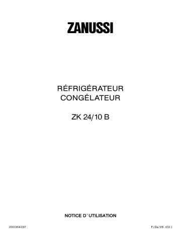 Zanussi ZK 24/10 B Manuel utilisateur | Fixfr