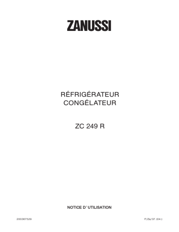 Zanussi ZC 249 R Manuel utilisateur | Fixfr