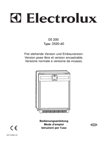 DS200FS | Electrolux DS600FS Manuel utilisateur | Fixfr