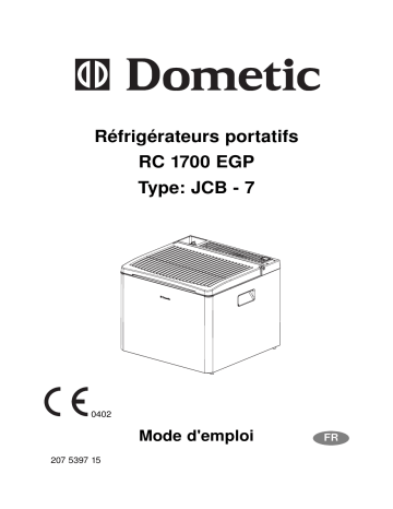 Dometic RC1700EGP Manuel utilisateur | Fixfr