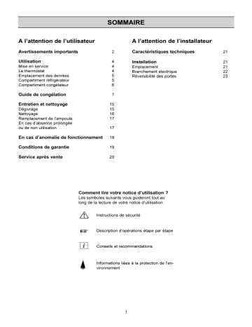 FRD271W | Faure FRD311W Manuel utilisateur | Fixfr