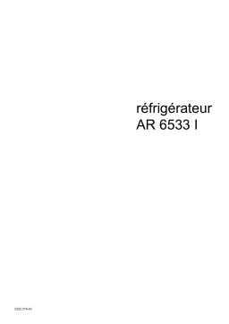 ARTHUR MARTIN ELECTROLUX AR6533I Manuel utilisateur