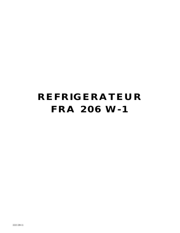 Faure FRA206W-1 Manuel utilisateur | Fixfr